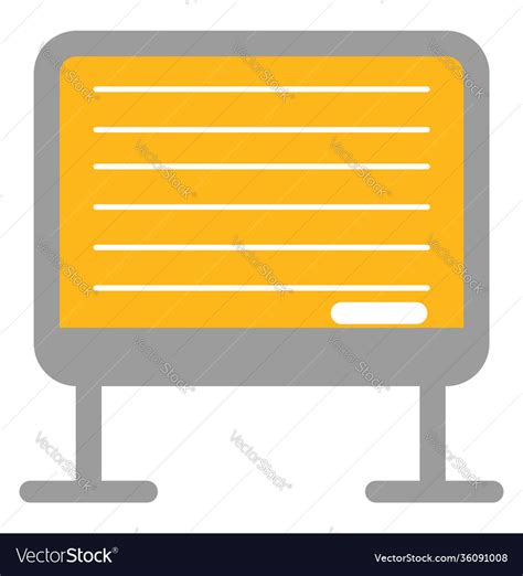 Smart board on white background Royalty Free Vector Image