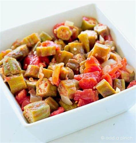 Okra and Tomatoes Recipe - Add a Pinch