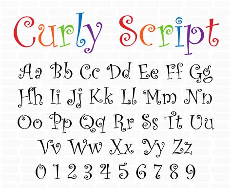 Curlz font svg Curly font svg Curly alphabet letters svg Vine font svg ...