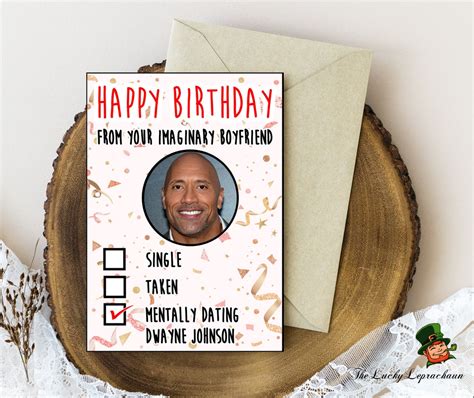 Dwayne Johnson Birthday Card, Funny Birthday Card, - Etsy