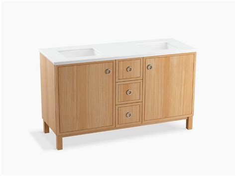 K-99511-LG | Jacquard 60-inch Vanity with Legs, 2 Doors, 3 Drawers | KOHLER | Bathroom vanity ...