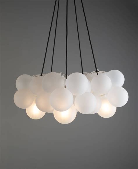 Frosted Bubble Chandelier Light Five Point By Dowsing & Reynolds in ...