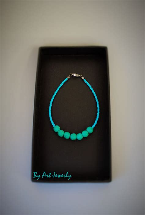 Turquoise Bracelet Turquoise Beaded Bracelet African - Etsy