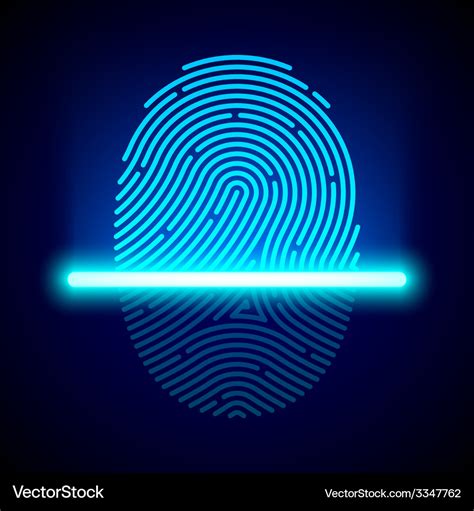 Fingerprint scanner Royalty Free Vector Image - VectorStock