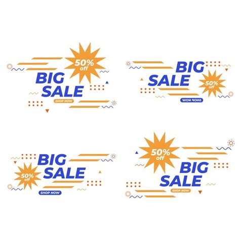 Premium Vector | Blue big sale discount badges collection