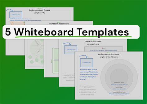 5 whiteboard templates for brainstorming action items in retrospectives