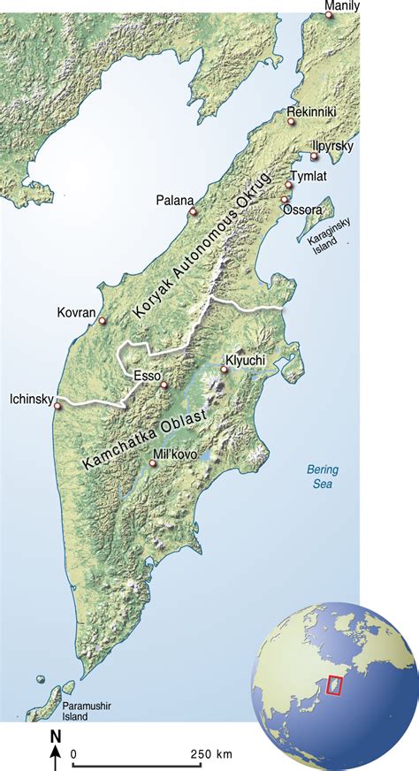 Kamchatka Peninsula map - Kamchatka Russia • mappery