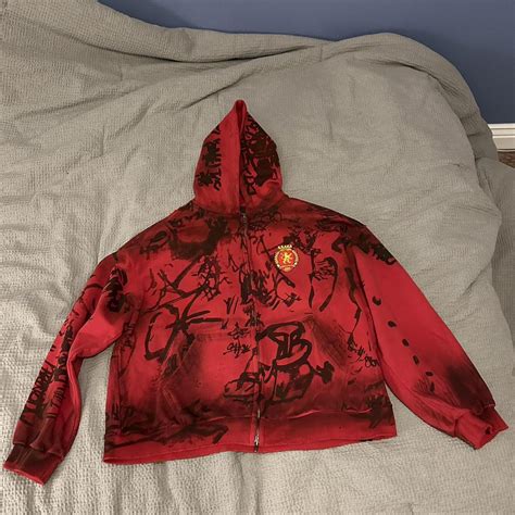 Balenciaga Skater Hoodie Red Size L No one selling... - Depop