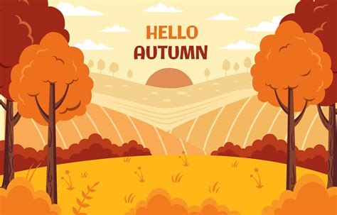 Autumn Season Cartoon Background 3053699 Vector Art at Vecteezy