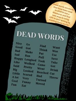 Dead Words Poster by Read Write Yeet | TPT