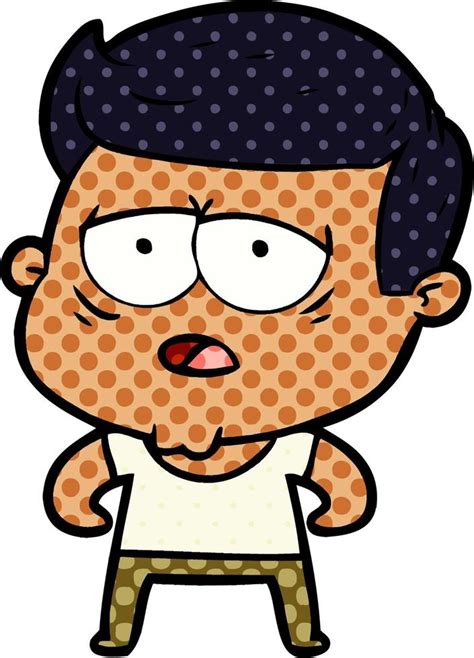 cartoon tired man 12457064 Vector Art at Vecteezy