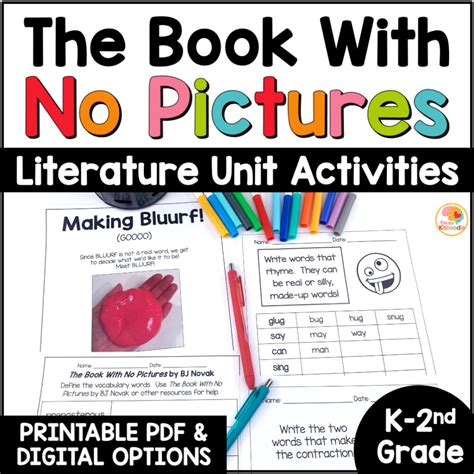 The Book with No Pictures by B. J. Novak Activities | Made By Teachers