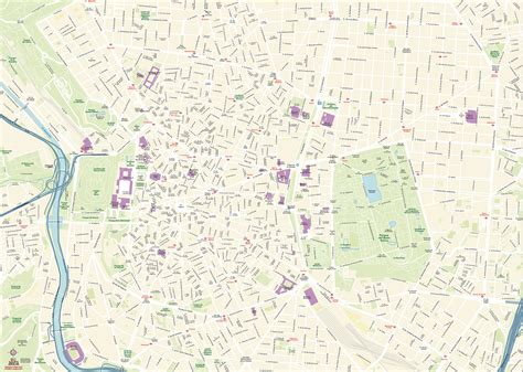 Mapa vectorial de Madrid para MH Apartaments, formato illustrator eps