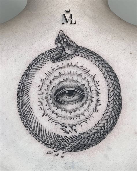 101 Ouroboros Tattoo Designs You Need To See! | Ouroboros tattoo, Jormungandr tattoo, Geometric ...