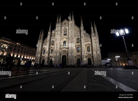 Milan Cathedral at night Stock Photo - Alamy