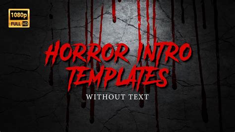 Blank Horror Intro Templates Without Text | Free Download | Free website templates, Website ...