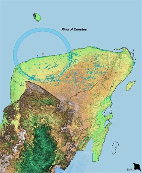 Chicxulub Crater and Ring of Cenotes | Cenotes, Underwater caves, Impact crater