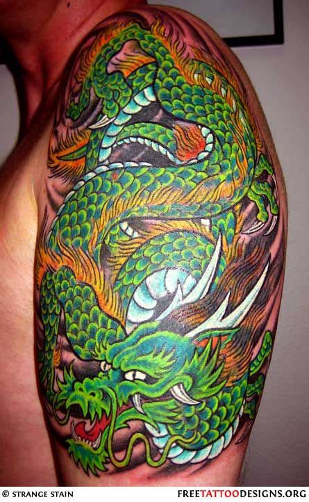 Japanese Dragon Tattoo Upper Arm