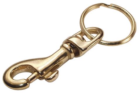 The Hillman Group Brass Snap Hook Metal Key Ring - Shop Home ...