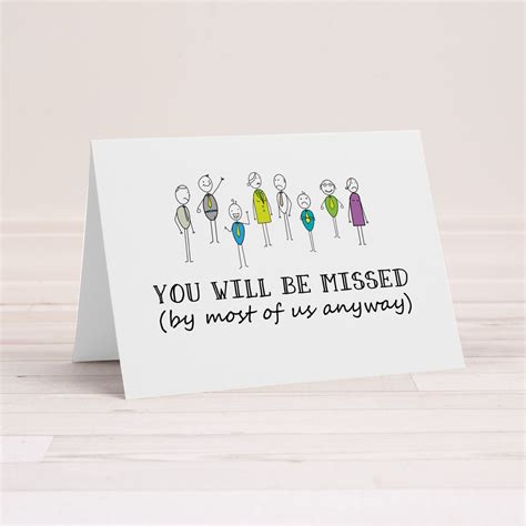 Funny Goodbye Card Rude Farewell Card Funny Greeting Card | Etsy