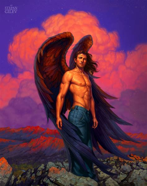 Cover for the book. "Dark Angel"., Stepan Gilev | Male angels, Angel ...