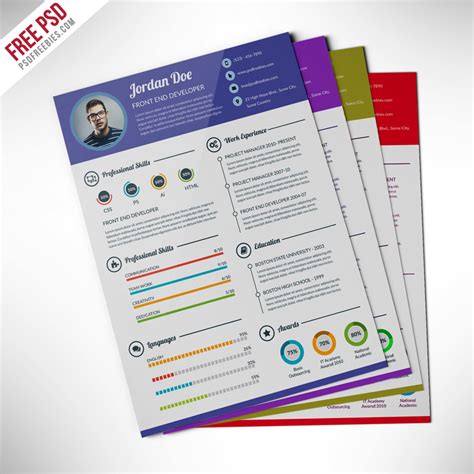 Dribbble - professional-resume-cv-template-free-psd-preview.jpg by PSD Freebies