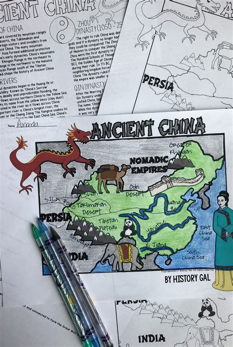 Ancient China Map Activity Lesson (Print and Digital Resource) | Ancient china map, Map ...