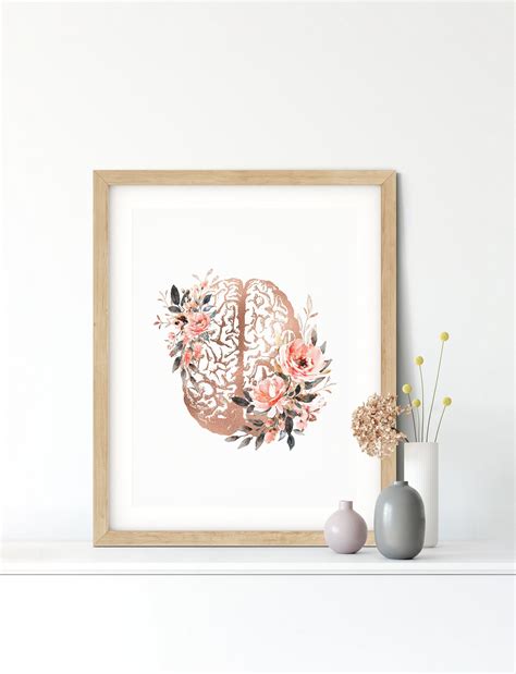 Brain Art Print Psychology Art Brain Anatomy Art Psychology | Etsy