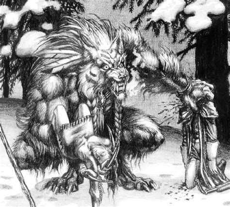 Ron Spencer Werewolf Art #7 defending the kinfolk | Werewolf art