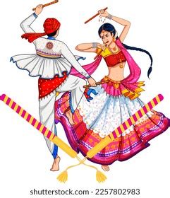 People Gujarat Garba Dance Stock Illustration 2257802983 | Shutterstock