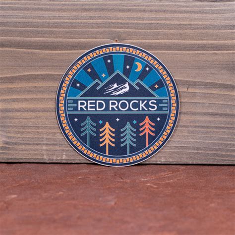 Red Rocks Camping Rays Sticker - Red Rocks Gift Shop