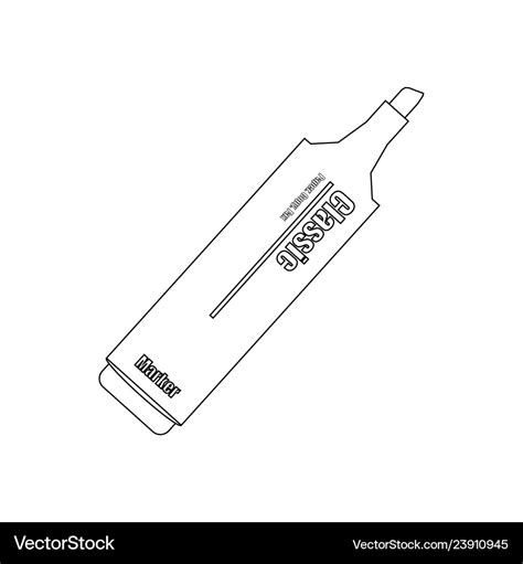 Marker outline Royalty Free Vector Image - VectorStock