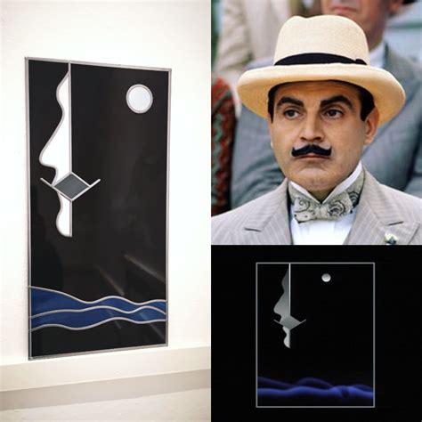 Hercule Poirot Wall Art Panel 35 x 60 cm, (14x24in) - Lawson Glassworks