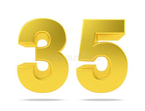 3d number 35 gold stock illustration. Illustration of number - 137961747