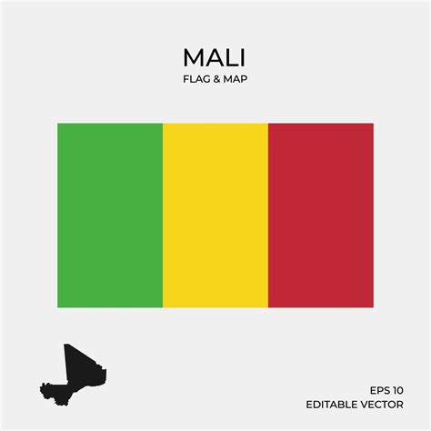 Mali flag and map 2046063 Vector Art at Vecteezy