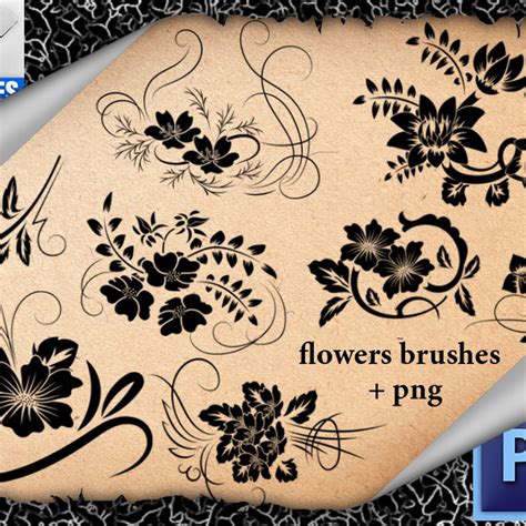 Ornamental Flowers Brushes - Photoshop brushes