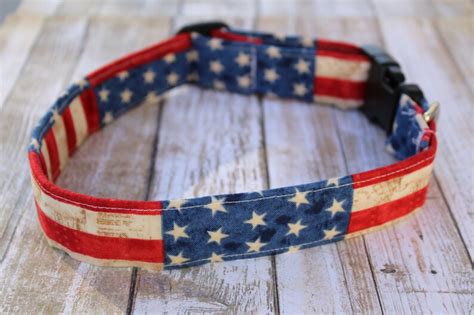 American Flag Dog Collar Rugged Flag Dog Collar Patriotic | Etsy