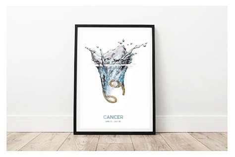 Cancer Zodiac Sign Astrology Art Print From Original - Etsy