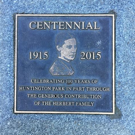 Read the Plaque - Huntington Park Centennial