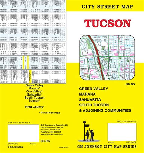 Tucson, Arizona Street Map - GM Johnson Maps