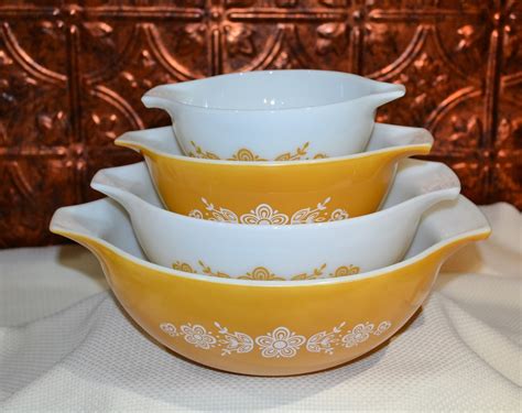 Pyrex Butterfly Gold Nesting Bowls, Pyrex Butterfly Gold Cinderella ...