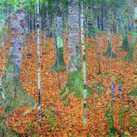 Birch Forest Painting by Gustav Klimt - Pixels