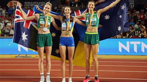 Eleanor Patterson, Nicola Olyslagers in the high jump medals as Australia enjoys best-ever world ...