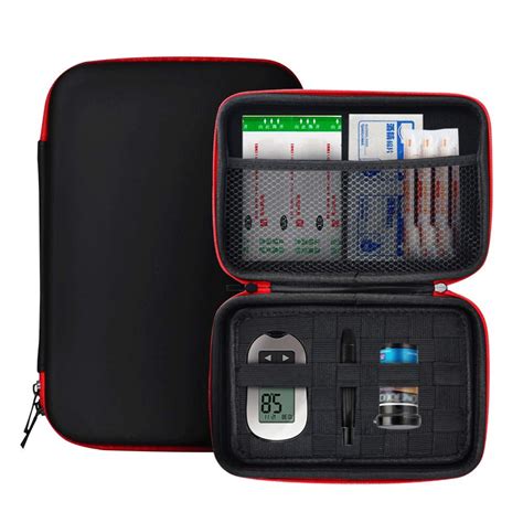 Diabetic Supplies Bag - Travel Case for Diabetes Testing Kit ...