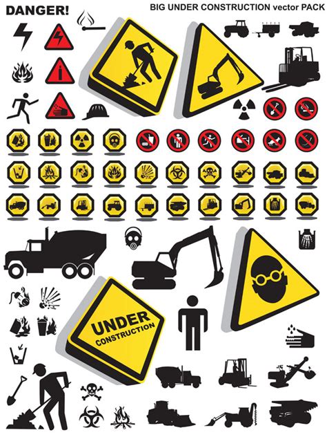 Construction safety Icons vector free download