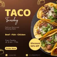 TACO TUESDAY FLYERS TEMPLATES | PosterMyWall