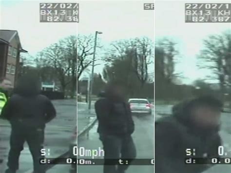 Video: Man attempts to stop high-speed car chase - by standing in front ...