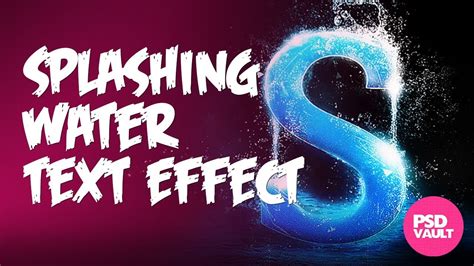 Photoshop Tutorial - Splashing Water Text Effect - YouTube