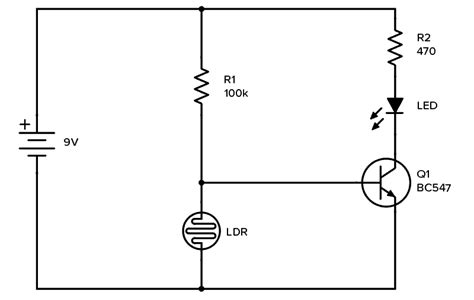 Night Light Sensor Circuit Diagram