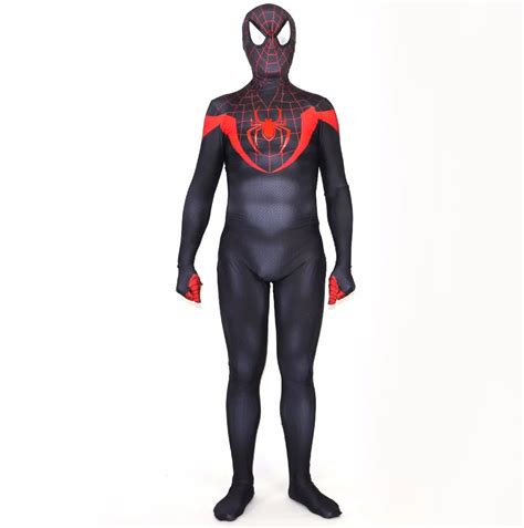 black Red Spider man Costume Men Adult Spiderman Cosplay Suit Spandex ...